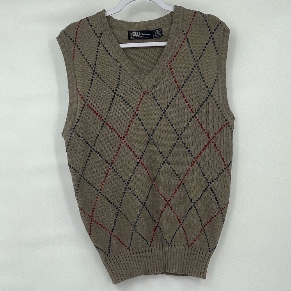 Vintage sports in motion grandpa golf sweater vest
